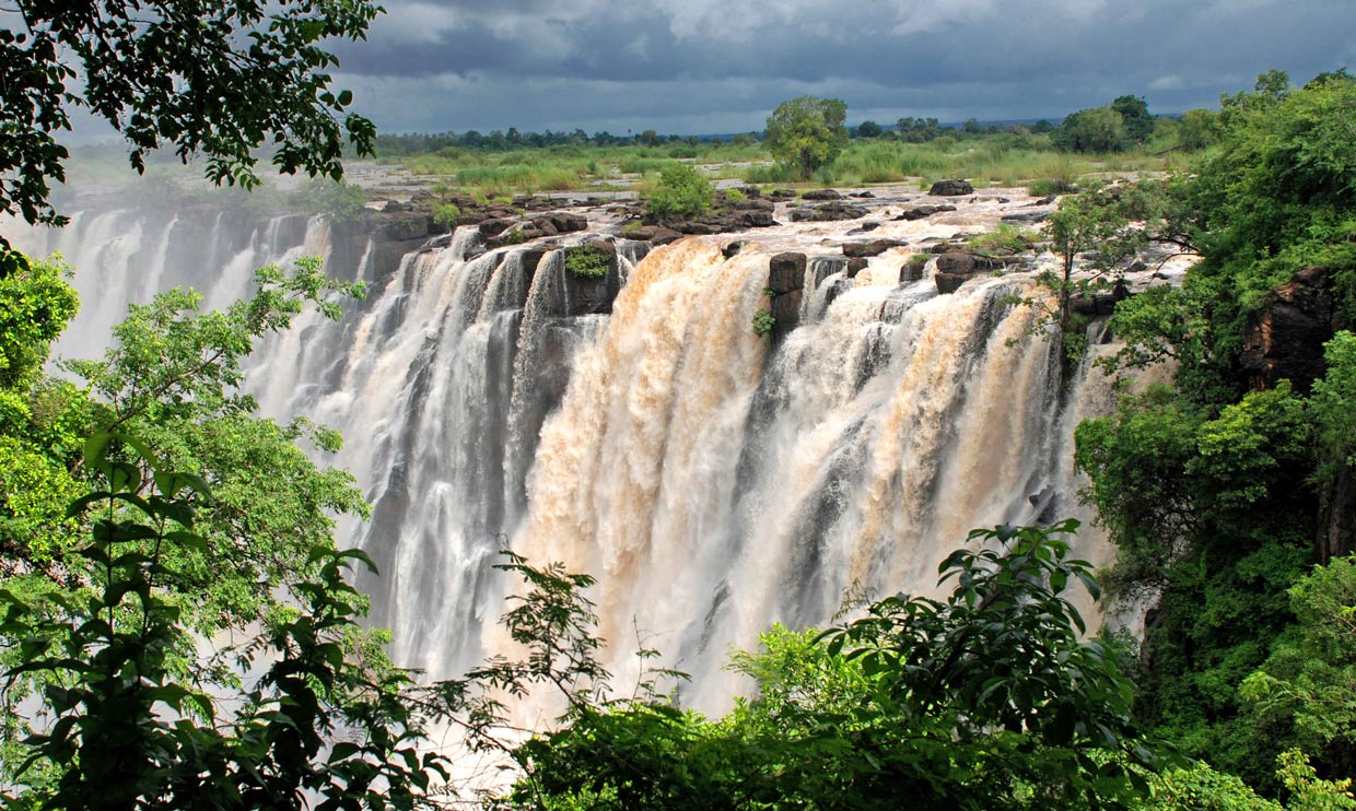 Victoria-falls Meravigliosa veduta delle cascate Vittoria